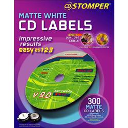 AVERY DENNISON Avery Dennison CD/DVD Label(s) - Matte - 300 x Label, 150 x Sheet - White