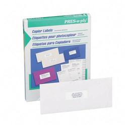 Avery-Dennison Avery Dennison Copier Address Label - 1.5 Width x 2.81 Length - Permanent - 2100 / Box - White