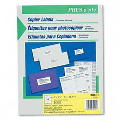 Avery-Dennison Avery Dennison Copier Label - 2 Width x 4.2 Length - Permanent - 1000 / Box - White