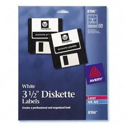 AVERY Avery Dennison Diskette Labels - Permanent - 225 / Box - White
