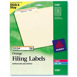 Avery-Dennison Avery Dennison Filing Label0.33 Length - Permanent - 750 / Pack - Orange