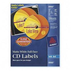 AVERY DENNISON Avery Dennison Full Face CD Labels - White (8960)