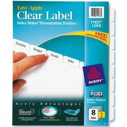 Avery-Dennison Avery Dennison Index Maker Clear LabelDividers with White Tabs - 40 x Tab Divider