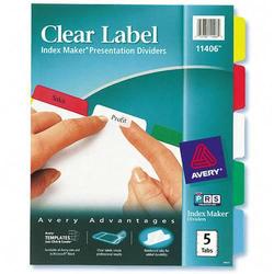 Avery-Dennison Avery Dennison Index Maker Label Dividers with Color Tabs - 25 x Tab Divider - Blue