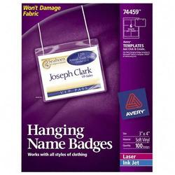 Avery-Dennison Avery Dennison Insertable Name Badges kit - 3 x 4 - White