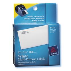 AVERY DENNISON Avery Dennison PLP Thermal Printer Labels - 0.5 x 1.75 - 760 x Label, 2 x Sheet - White