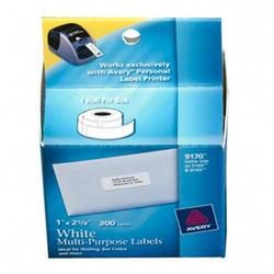 AVERY DENNISON Avery Dennison PLP White Multi-purpose Labels - 1 x 2.62 - 300 x Label - White