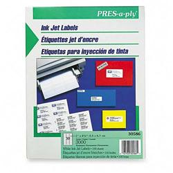 Avery-Dennison Avery Dennison PRES-a-ply Address Label - 2.62 Width x 1 Length - Permanent - 3000 / Box - White