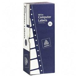 Avery-Dennison Avery Dennison Pin Fed Label - 3.5 Width x 0.93 Length - Removable - 5000 / Carton - White
