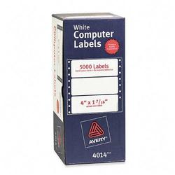 Avery-Dennison Avery Dennison Pin Fed Label - 4 Width x 1.43 Length - Permanent - 5000 / Box - White