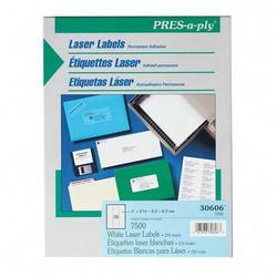 Avery-Dennison Avery Dennison Pres-A-Ply Standard Address Label - 1 Width x 2.62 Length - Permanent - 7500 / Box - White