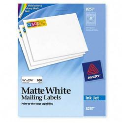 Avery-Dennison Avery Dennison Rectangular Labels - 0.75 Width x 2.2 Length - White