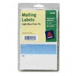 Avery-Dennison Avery Dennison To & From Mailing Labels - Permanent - 60 / Pack - Light Blue