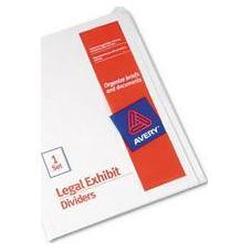 Avery-Dennison Avery® Style Legal Side Tab Dividers, Blank Tabs, 11 x 8-1/2, 25/Set (AVE11959)