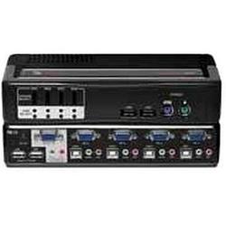 AVOCENT HUNTSVILLE CORP. Avocent SwitchView Multimedia 4-Port KVM Switch - 4 x 1 - 2 x Type A USB, 1 x mini-DIN (PS/2) Keyboard, 1 x mini-DIN (PS/2) Mouse, 1 x HD-15 Video