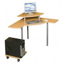 Balt Corner Workstation - Rectangle - 42 - Metal - Teak