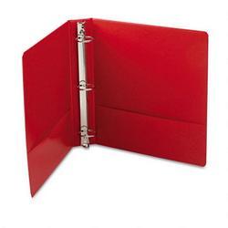 Wilson Jones/Acco Brands Inc. Basic Vinyl Round Ring Binder, 1-1/2 Capacity, Red (WLJ36834NR)