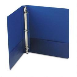 Wilson Jones/Acco Brands Inc. Basic Vinyl Round Ring Binder, 1 Capacity, Dark Blue (WLJ36814NBL)