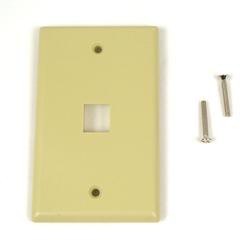 BELKIN COMPONENTS Belkin 1 Socket Keystone Network Faceplate - Unloaded Socket(s) - 1-Gang - Ivory