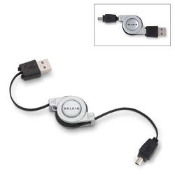 BELKIN COMPONENTS Belkin 4-Pin Mini-B Retractable USB Cable - 2.6 ft. - F3U139V03-RTC