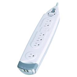 Belkin 7-Socket Office Surge Protector with 12'' Cord - Receptacles: 7 x NEMA 5-15R - 1045J