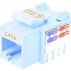 BELKIN COMPONENTS Belkin Cat. 6 Keystone Jack - Network Connector - RJ-45, 110-punchdown (R6D026-AB6-IVO)