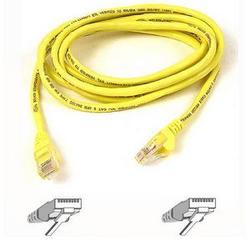 BELKIN COMPONENTS Belkin Cat5e Crossover Cable - 1 x RJ-45 Network - 1 x RJ-45 Network - 25ft - Yellow (A3X126-25-YLW-S)