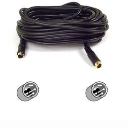 BELKIN COMPONENTS Belkin Coaxial Video Cable - 1 x mini-DIN Video - 1 x mini-DIN Video - 25ft - Black