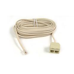 BELKIN COMPONENTS Belkin Dual-Jack Telephone Extension Cable - 1 x RJ-11 - 2 x RJ-11 - 25ft - Ivory