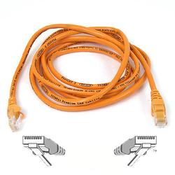 BELKIN COMPONENTS Belkin FastCAT Cat5e Patch Cable - 1 x RJ-45 Network - 1 x RJ-45 Network - 7ft - Orange