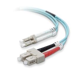 BELKIN COMPONENTS Belkin Fiber Optic Duplex Patch Cable - 2 x LC - 2 x SC - 16.4ft - Aqua