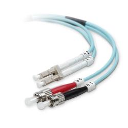 BELKIN COMPONENTS Belkin Fiber Optic Duplex Patch Cable - 2 x LC - 2 x ST - 32.81ft - Aqua