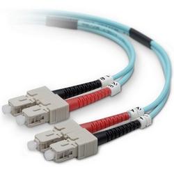 BELKIN COMPONENTS Belkin Fiber Optic Patch Cable - 2 x SC - 2 x SC - 16.4ft - Aqua