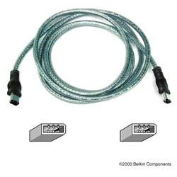 Belkin FireWire Cable - 1 x FireWire - 1 x FireWire - 6ft - Clear (F3N400-06-ICE)