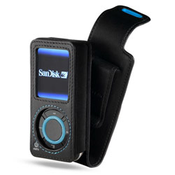 Belkin Flip Case for Sansa e200 - Leather - Black