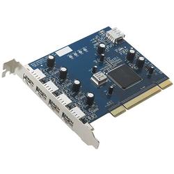 Belkin Hi-Speed USB 2.0 5-Port PCI Card - 4 x 4-pin Type A USB 2.0 - USB External, 1 x 4-pin Type A USB 2.0 - USB Internal - Plug-in Card (F5U220V1)