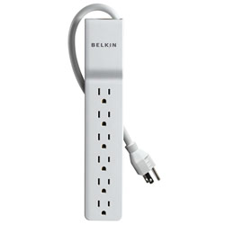 Belkin Home/Office 6-Outlets Surge Suppressor - Receptacles: 6 - 720J