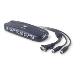 BELKIN COMPONENTS Belkin OmniView 4-Port KVM Switch - 4 x 1 - 4 x mini-DIN (PS/2) Keyboard, 4 x mini-DIN (PS/2) Mouse, 4 x HD-15 Video