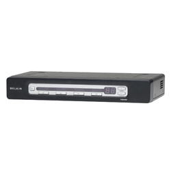 BELKIN COMPONENTS Belkin OmniView F1DA104Z 4-Port USB & PS/2 KVM Switch - 4 x 1 - 2 x SCSI