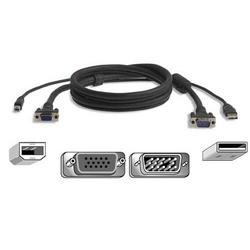 BELKIN COMPONENTS Belkin OmniView Pro Series Plus USB KVM Cable - 6ft - Black