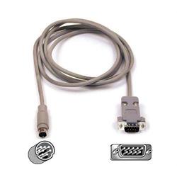 BELKIN COMPONENTS Belkin Printer Cable - 1 x DB-9 - 1 x mini-DIN - 6ft - Gray