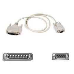 BELKIN COMPONENTS Belkin Pro Series Modem Serial Cable - 1 x DB-25 Modem - 1 x DB-9 PC - 3ft - White