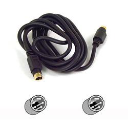 BELKIN COMPONENTS Belkin S-Video Cable - 1 x mini-DIN - 1 x mini-DIN - 12ft - Black