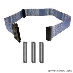 BELKIN COMPONENTS Belkin SCSI-2 LVD Ribbon Cable - 1 x D-Sub (DB-68) - 2 x D-Sub (DB-68) - 2.66ft - Blue