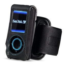 Belkin Sports Armband for Sansa e200 - Microfiber, Neoprene - Black