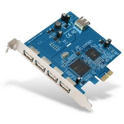 Belkin USB 2.0 5-Port PCI Express Card - 5 x 4-pin USB 2.0 - USB - Plug-in Card