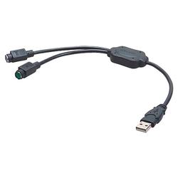 Belkin USB to PS/2 Cable Adapter - 4-pin Type A Male USB to 2 x 6-pin mini-DIN (PS/2) Female