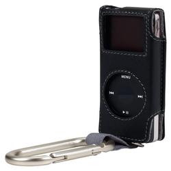 Belkin iPod nano Carabiner Case - Slide Insert - Clip - Leather - Black