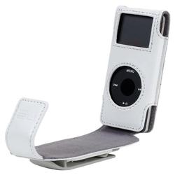 Belkin iPod nano Flip Case - Slide Insert - Clip - Leather - White