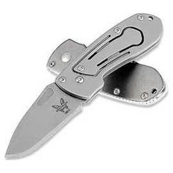 Benchmade Benchmite Ii, Bead Blast Stainless Steel Handle, Plain